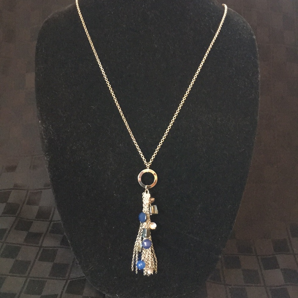 New Urban Soul Silver and Blue necklace
